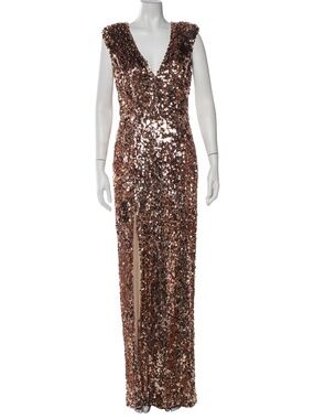 Helsi Sophie Gold Sequin Dress with Side Slit (NWT)